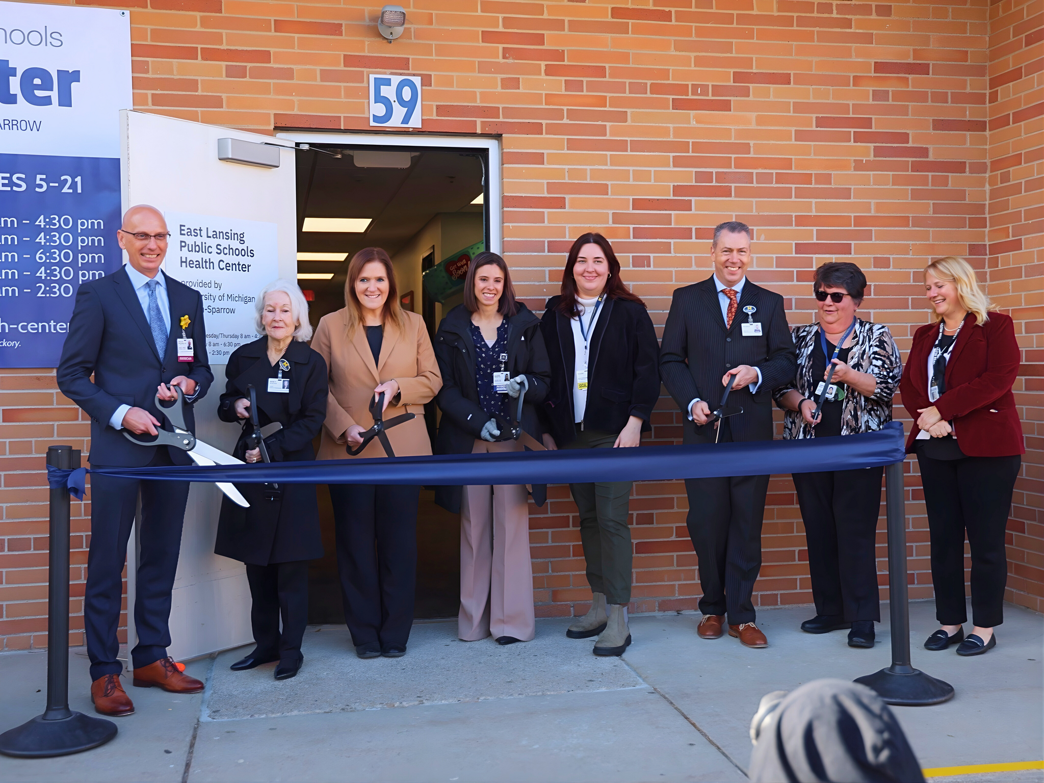 ribbon cutting of health center